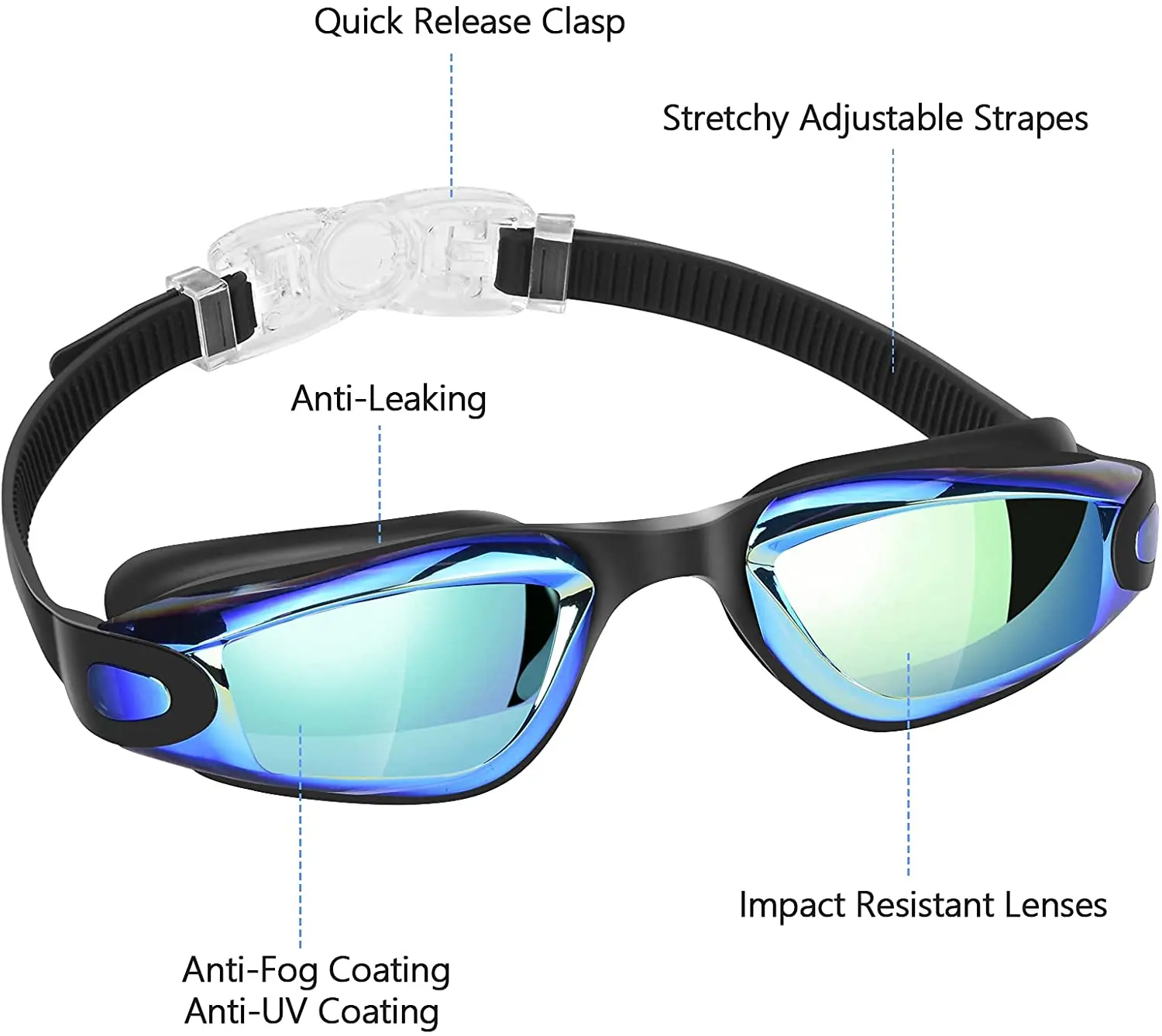 JSJM New Silicone Swimming Goggles Men Women Electroplating Colorful Adjustable Professional Swimming Glasses Waterproof Anti-UV 4