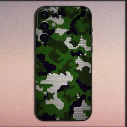 Advanced Camouflage Hexagon Pattern Black Soft Phone Case for Samsung S21plus (Z1)