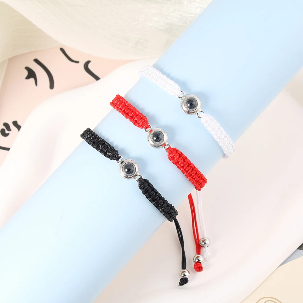 New 100 Languages I Love You Projection Bracelet Custom Braided Rope
