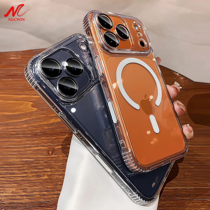Enhanced Transparent Magnetic Case with Camera Control Button