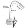 Silve 2pcs/Lot 3W 3000K 4000K 6000K LED Wall Light Reading Task Lamp gooseneck led wall reading lighting 2