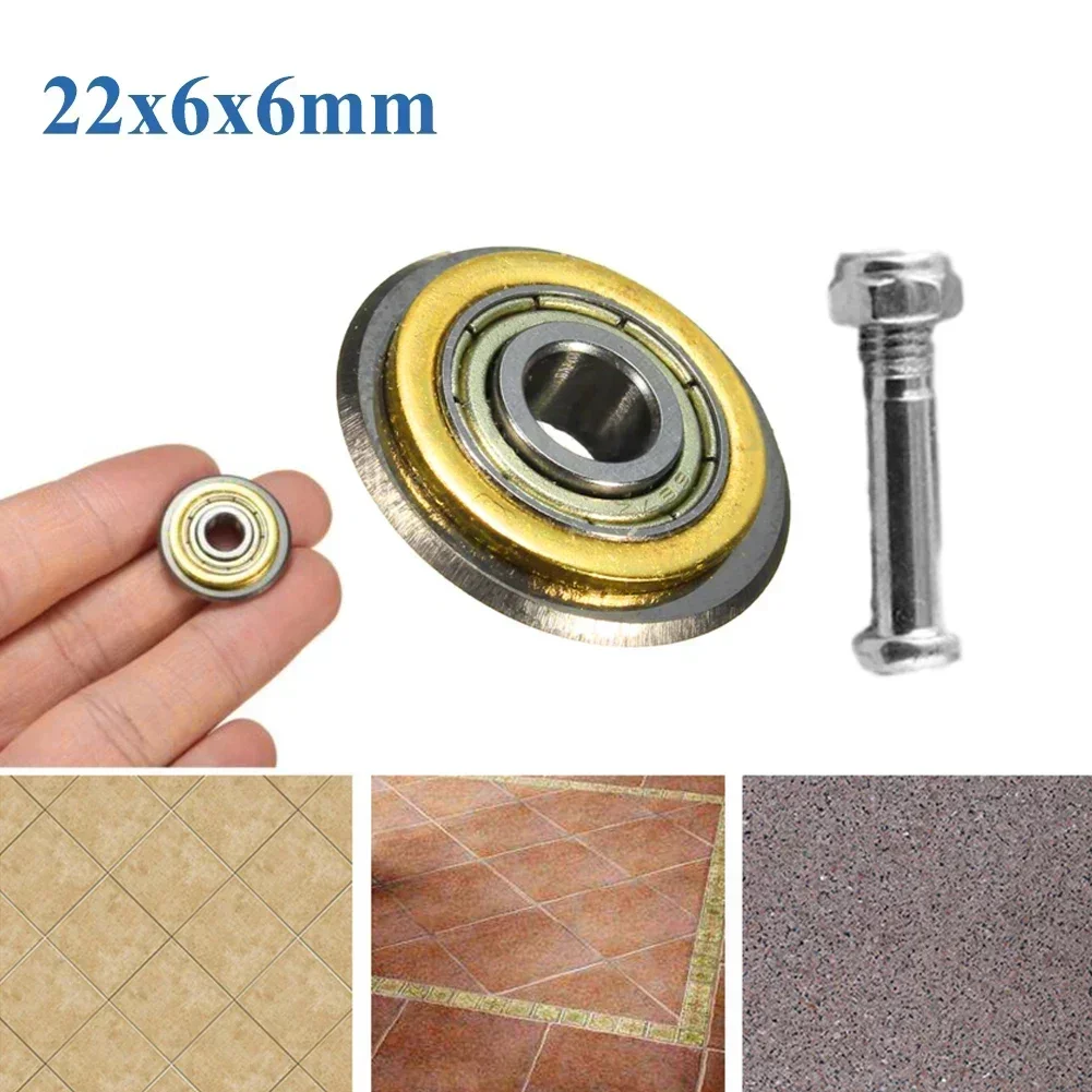 22*6*6mm Bearing Cutter Wheel Carbide Tile Ceramic Glass Cutting Blade Cutter Spare Parts Power Tools Accessories