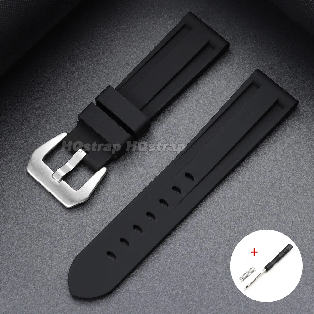 Premium Rubber Watch Strap - Soft Sport Silicone Wristband