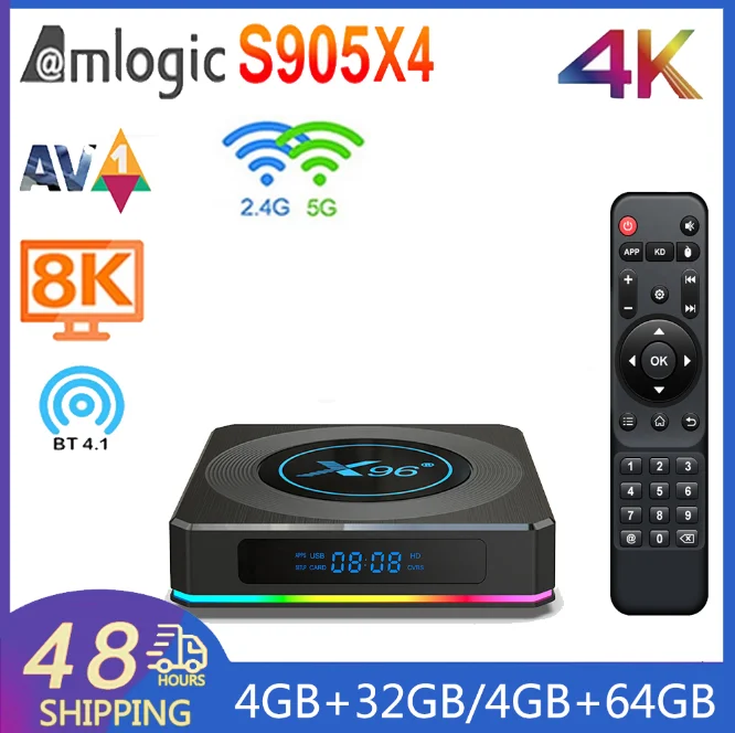 

ТВ-приставка X96 X4, Android, Amlogic S905x4