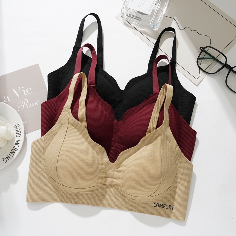 Sexy Bra For Women Sweet Wireless Brassiere Seamless Solid Color Breathable Underwear Gather Push Up Female Lingerie Bralette