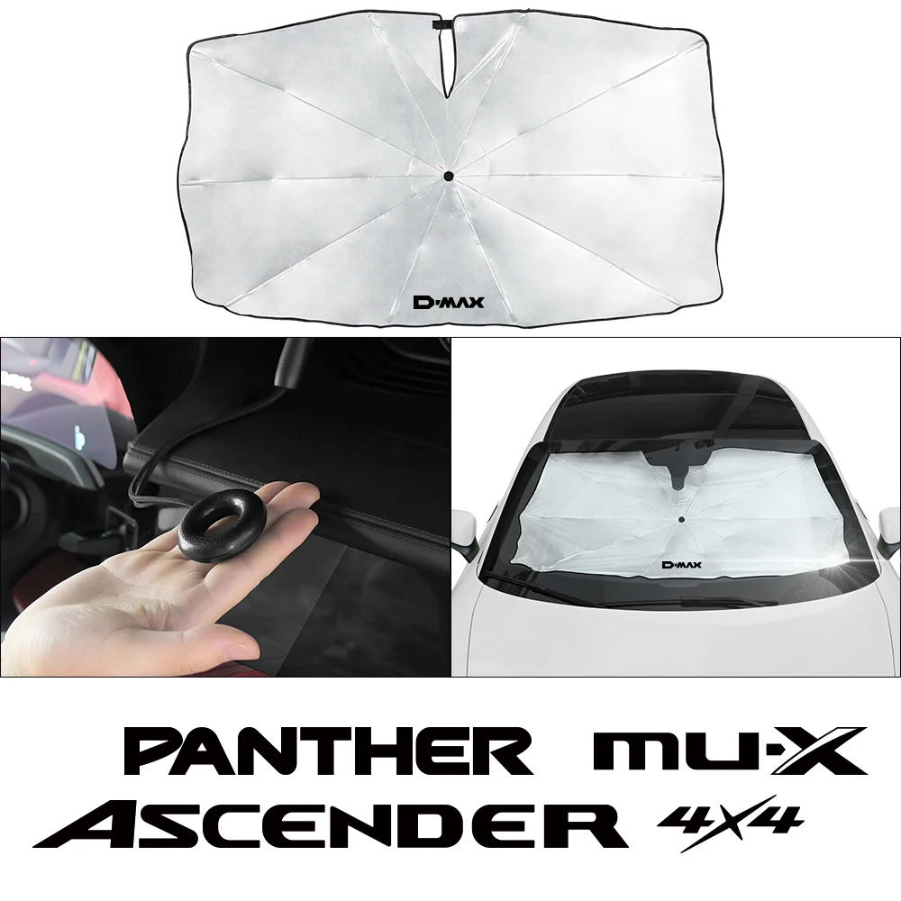 자동차 앞 유리 차양 우산 스타일링 선 쉐이드, 자외선 차단, 이스즈 DMAX 팬터 어센더 MUX 4X4 용 자동차 액세서리