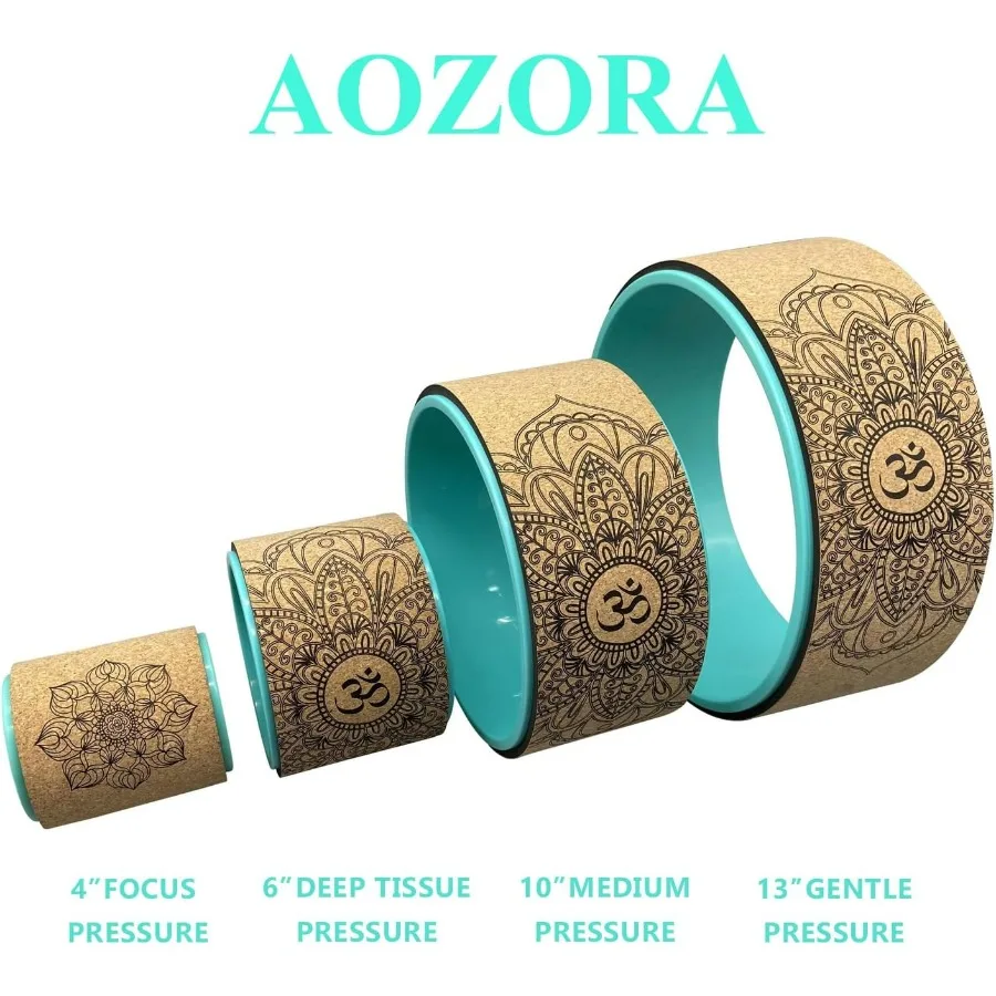 Yoga Wheel 13" with Most Detailed Book Step by Step Guide on How to Do 30+ Poses,! Perfect for Stretching and Improving Backbend