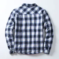 Plaid Plus Fleece Jacket Men Winter Streetwear Turn-down Collar Button Thickened Shirt Jacket For Men Casual High Quality Jacket - Image 4