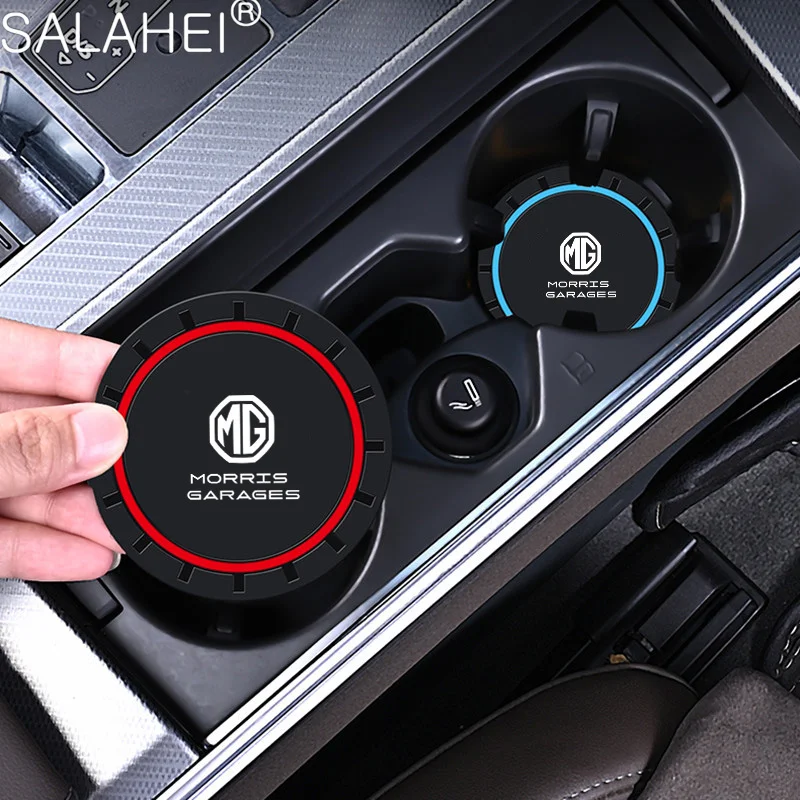 2Pcs Silicone Car Coaster Water Cup Tappetino Antiscivolo Per Mg Morris Garage 6 3 5 7 Tf Zr Zs Hs Gt Ev Astor One Gs V80 Accessorio
