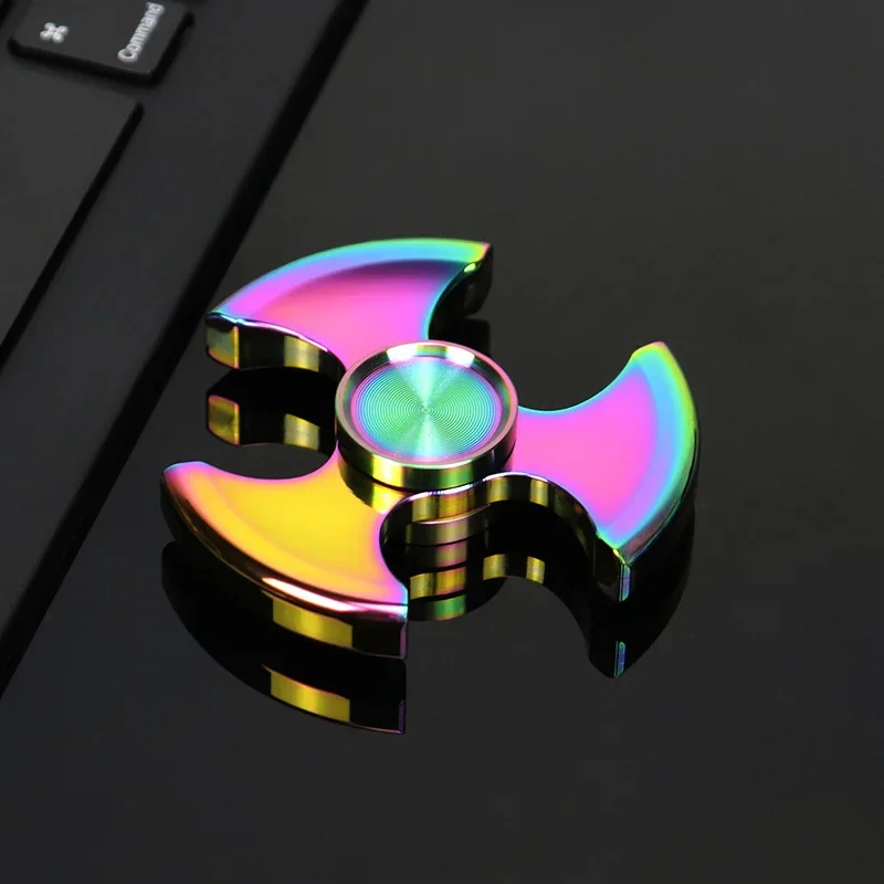Stainless Steel EDC Fidget Spinner Luminous Stress Relief Toy Spinning Top Tip Antistresse Gyroscope Decompression Children Girl