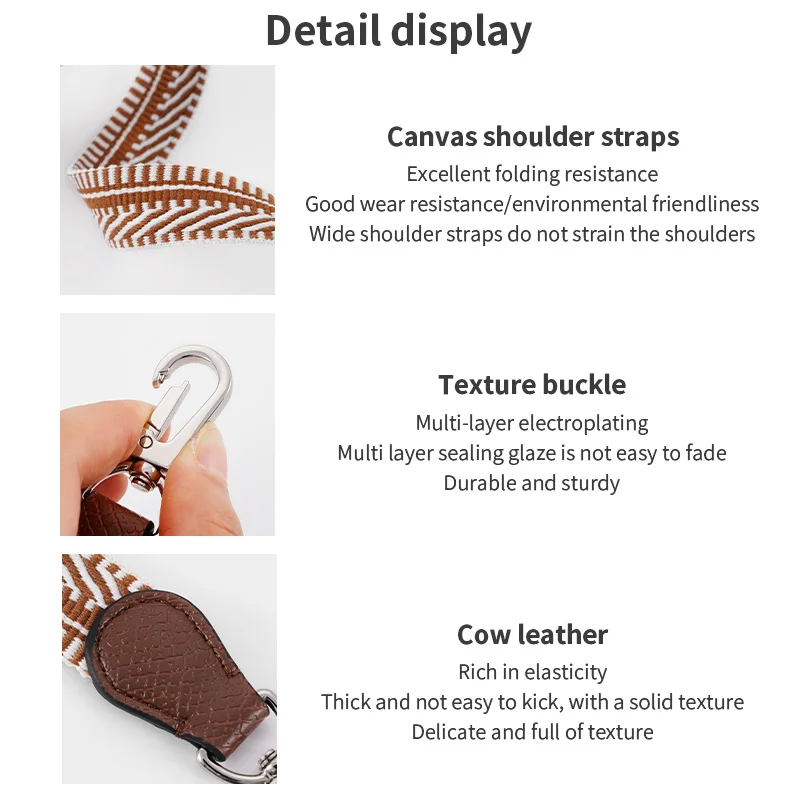 HAVREDELUXE Long Bag Strap Short Handle Small Bag Refitted Adjustable Bag Belt Free Stamping Messenger Backpack Belt