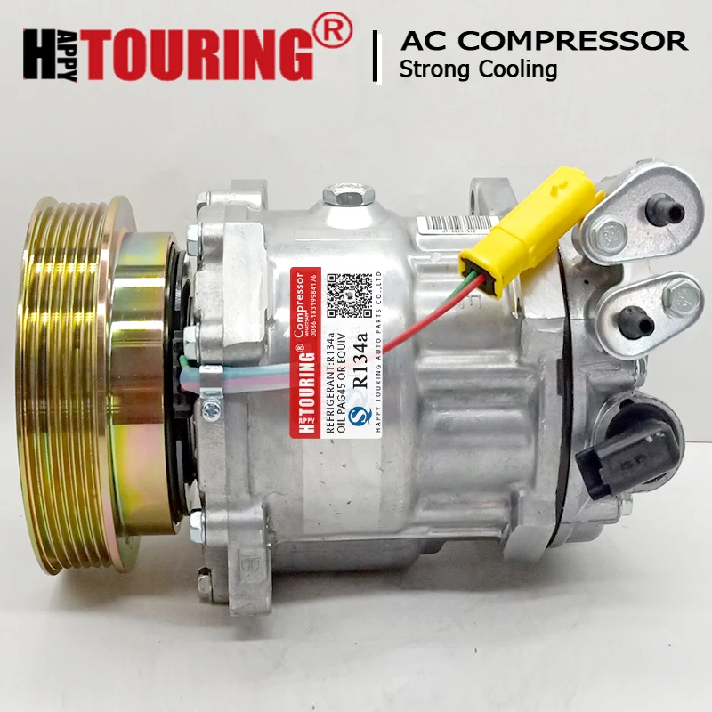 

SD7C16 AC Compressor for Citroen C5 C6 Peugeot 607 407 9663315580 6453VJ 9656572180 9660555480 6453SH 6453XW 6453VJ 6453PR 1302