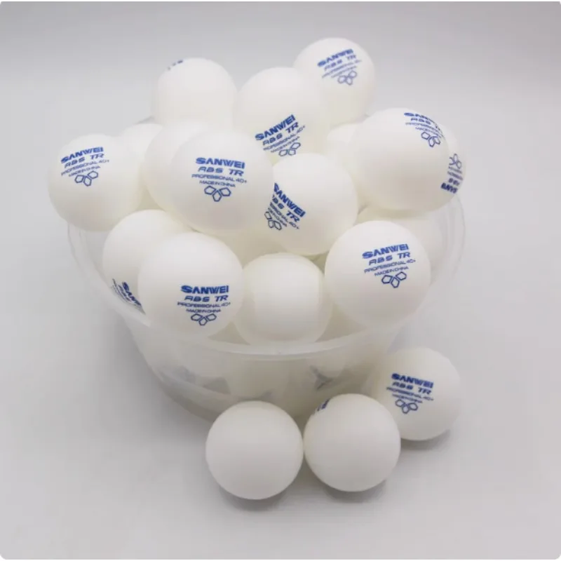 Table Tennis Balls 100 pcs Sanwei New Materials Plastic Abs 40+ Robot Raquetas Ping Pong club