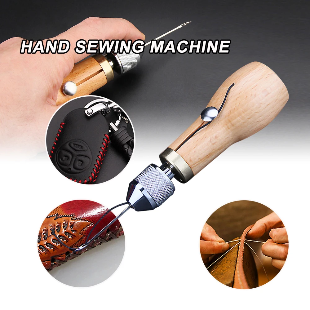 Leather Sewing Awl Thread Kit Speedy Stitcher Hand Sewing Machine Tools Kit Leather Craft Stitching Shoemaker Canvas Repair