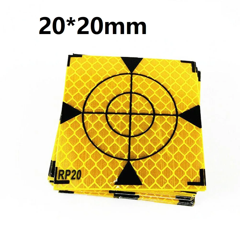 반사판 시트 반사 테이프 타겟, 토탈 스테이션 측정 반사판 타겟, 20mm, 30mm, 40mm, 50mm, 60mm, 100 개