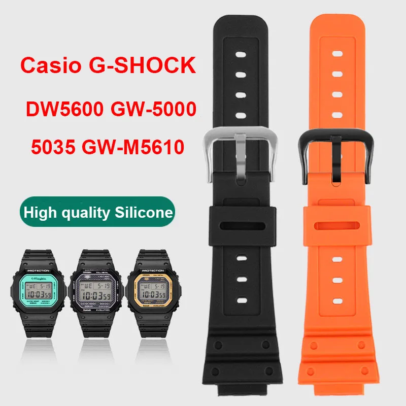 Cinturino In Gomma Per Casio G-Shock Ga2100 Ga2110 Gw6900 Gw500 5035 Dw5600 Gw-M5610 Uomo Donna Cinturino Impermeabile A Sgancio Rapido 16Mm