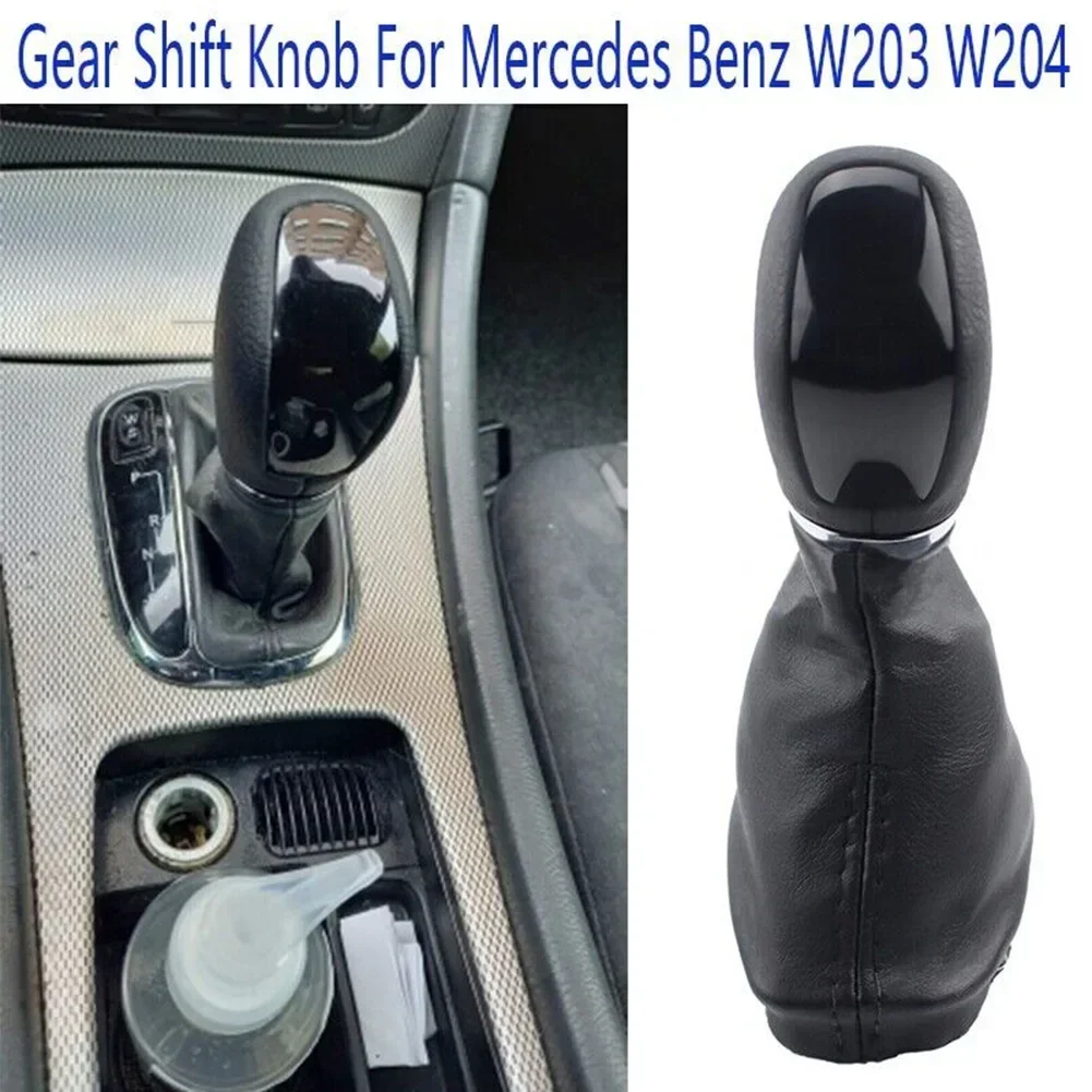 Pomello Cambio In Alluminio Argentato Con Cuffia E Telaio – 6 Marce, Compatibile Con Mercedes Classe C W203 E CLK W209 (solo Facelift)