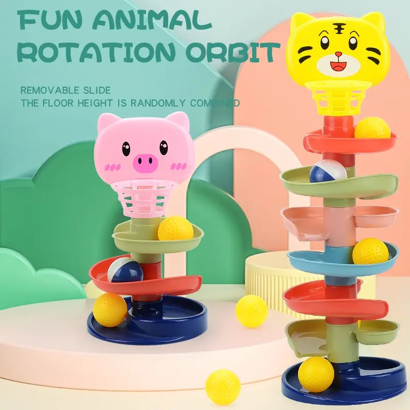 Drop and Go Ball Ramp Toy.Ball Drop and Roll Swirling Tower for Baby