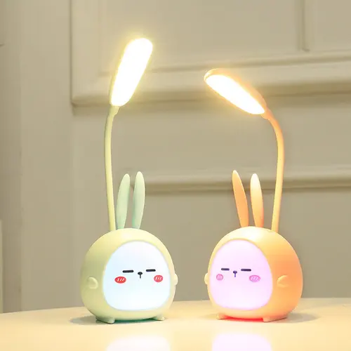 귀여운 만화 LED 책상 램프, 접이식 테이블 램프, 눈 보호 독서 램프, USB 충전식 야간 조명, 어린이 수면 조명 4