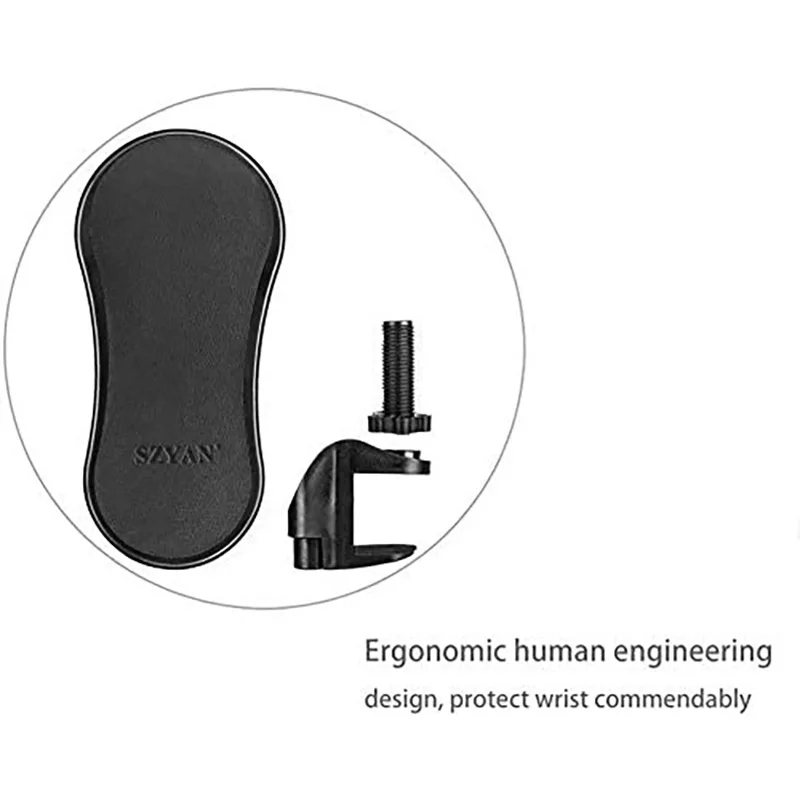 Adjustable Ergonomic Desk Arm Rest with Rotating Mouse Pad Holder