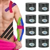 1/2/4Pcs Black Sports Tape Muscle Kinesiology Elastic Knee Pain Relief Strain Patch Athletic Recovery Stickers Fitness Bandages 2