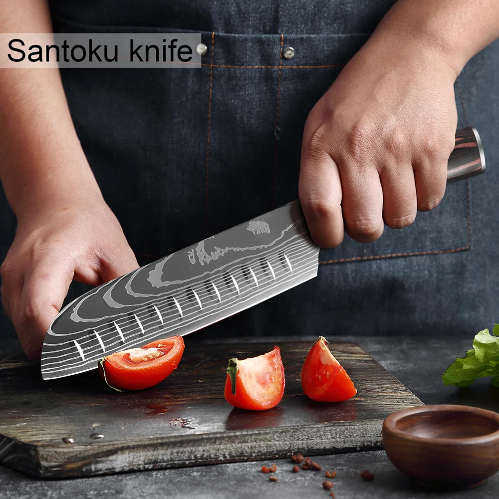 Kitchen Knives XITUO Kitchen Chef Knives Set High Carbon Stainless Steel Sharp Boning Steak Knife Slicing Santoku Chef knife Cooking Tool kitchen knives