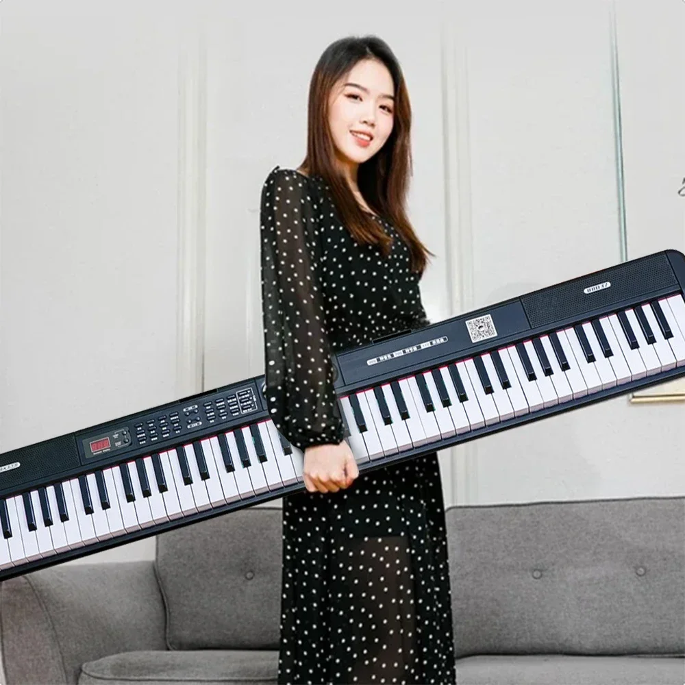 

Plus 88 Keys Portable Digital Piano Multifunctional Electronic Keyboard Piano for Piano Student Musical Instrument Beginner