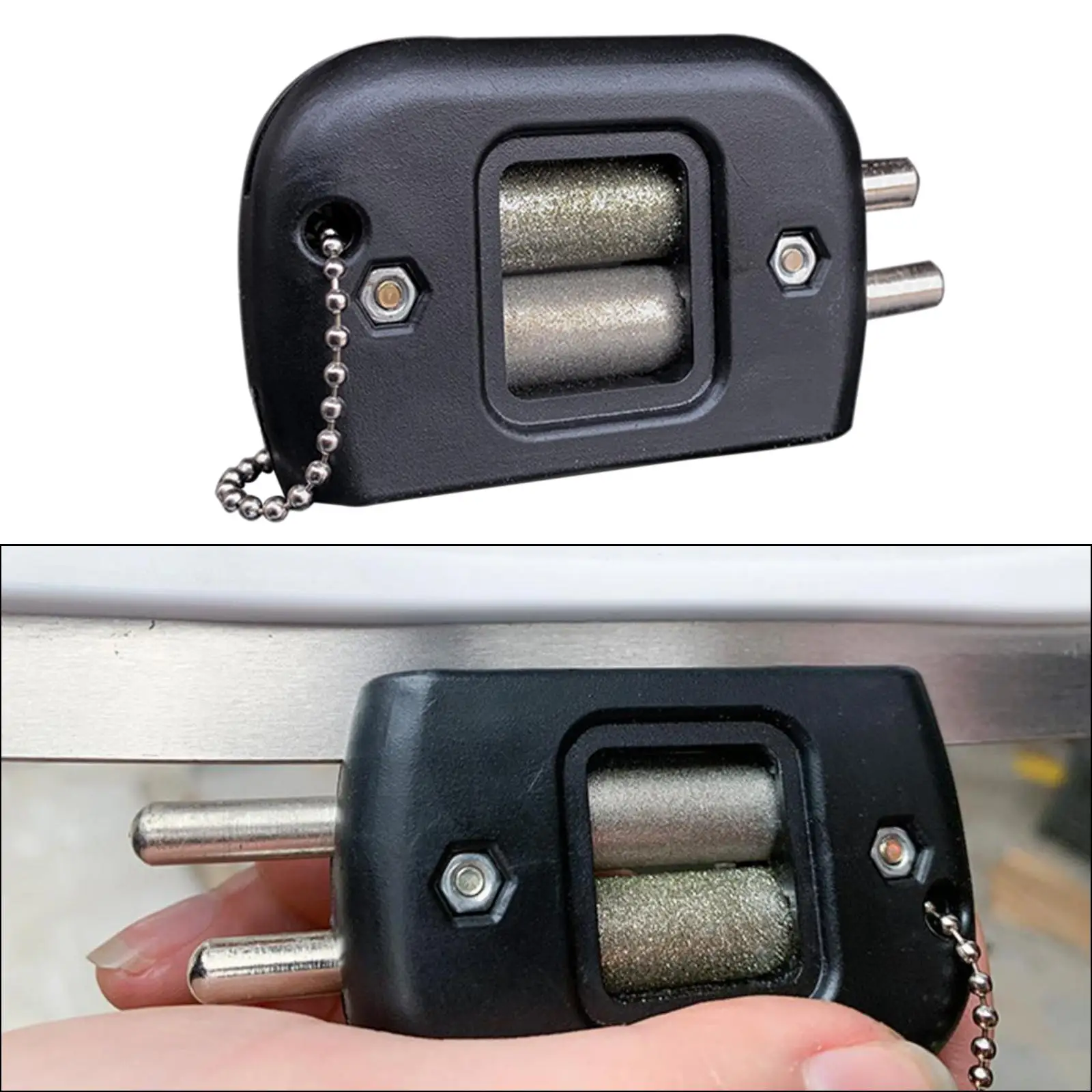Handheld Ice Skate Blade Sharpener Sharpening Stone Tool Adjustable Portable Wear Resistance Hockey Figure Skating Grindstone inline skate accessories