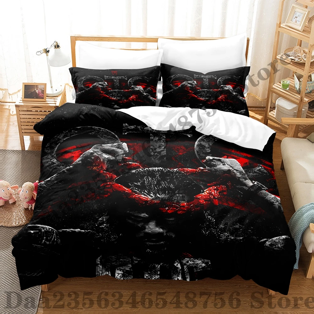 2025 Roman Reigns OTC Bedding Set Single Twin Full Queen King Size Bed Set Adult Bedroom Duvetcover Sets Anime Bed Sheet Set 4