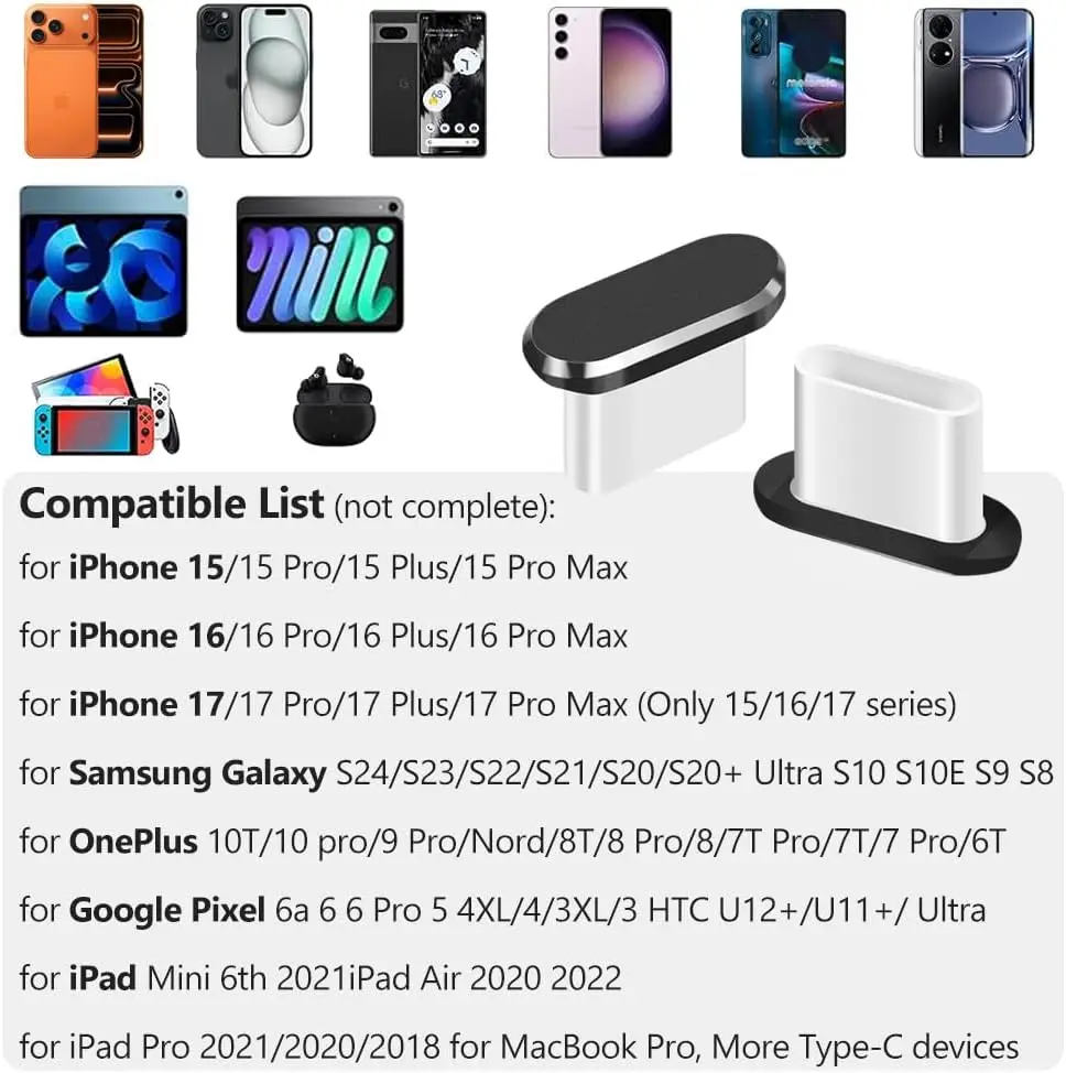 รูปสินค้า ฝาปิดพอร์ต Type-C กันฝุ่น สำหรับ iPhone 17 Pro Max & Air