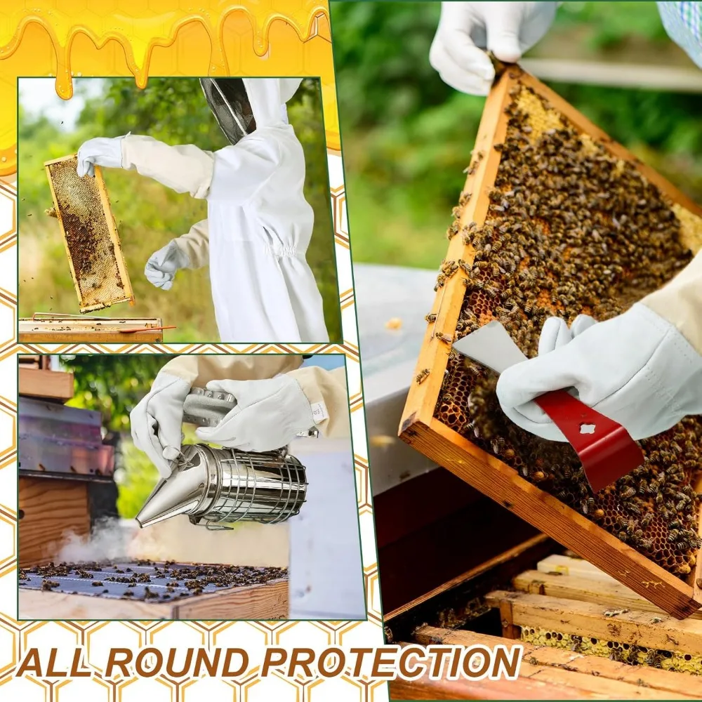 30 Pcs Beekeeping Supplies Tools Bee Suit Starter Kit Bee Keeper Starting Kit Bees Hive Supplies Bees Hives Boxes Starter