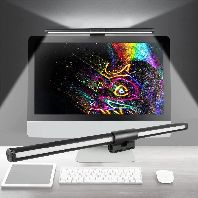 Rgb+white Dimming Led Desk Lamps For Computer Monitor Light Bar 44cm