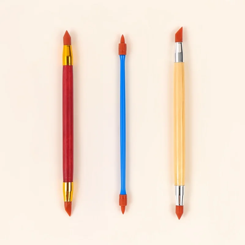 Clay Tools Double Head Silicone Pen 3 Sets Sculpture Rubber Pen Pottery Clay Sculpture DIY Tools polymer clay tools,clay sculpting tools,pottery sculpting tools,clay craft tool