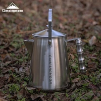 CAMPINGMOON Camping Tea Kettle, Stainless Steel Large Capacity Hand Brewed Coffee Pot, Fire Kettle, SW-6 2