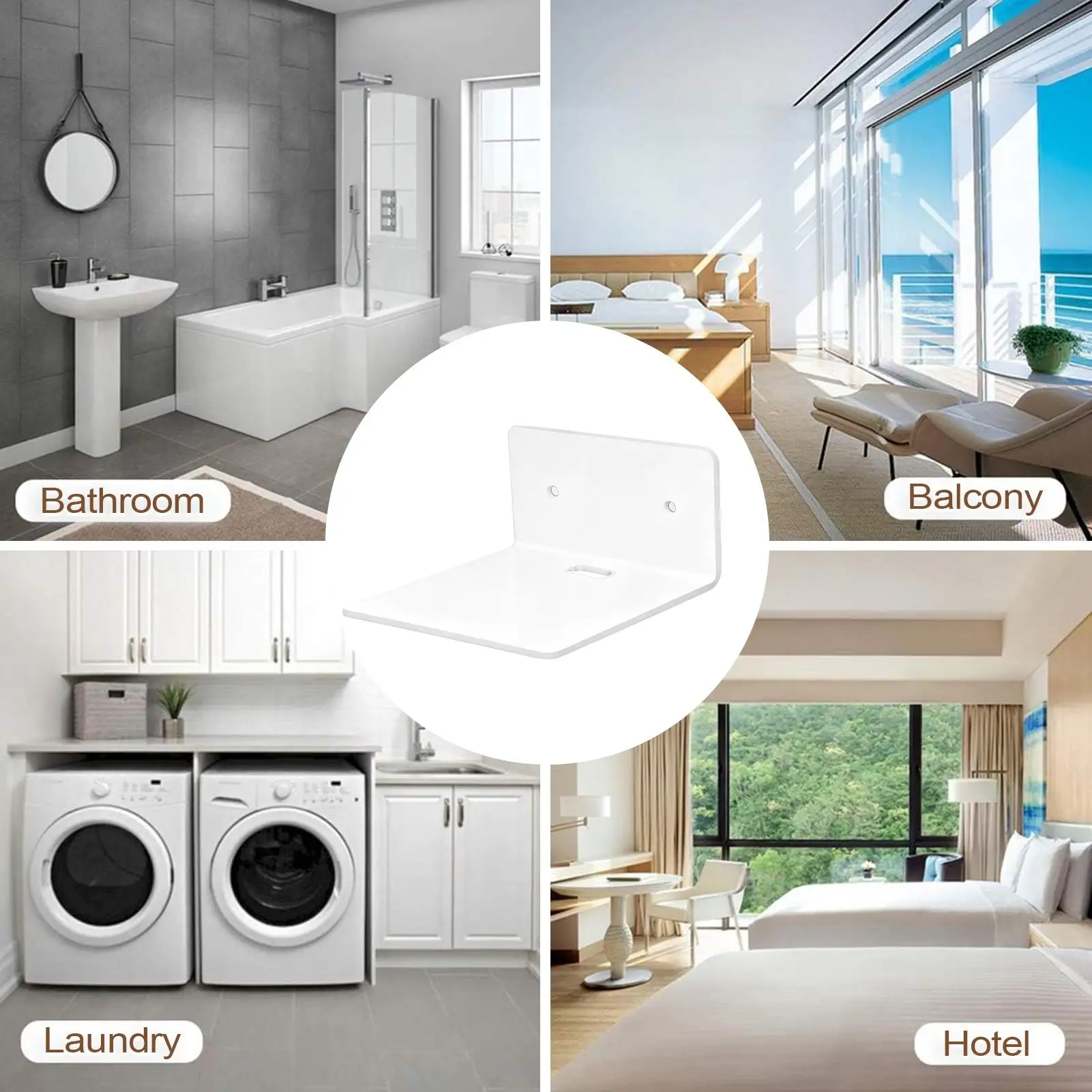 Acrylic Wall Shelves Multifunction Decoraive 4 Pieces 4 Inch Bedroom Floating Bookshelf For Storage Bedroom Kitchen Bookshelf