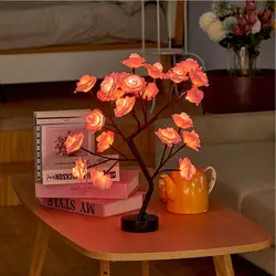 Lanterne Led en forme de Rose, luminaire décoratif d'intérieur, idéal pour une chambre à coucher, une salle de mariage, un cadeau de saint valentin, une amie ou une petite amie 