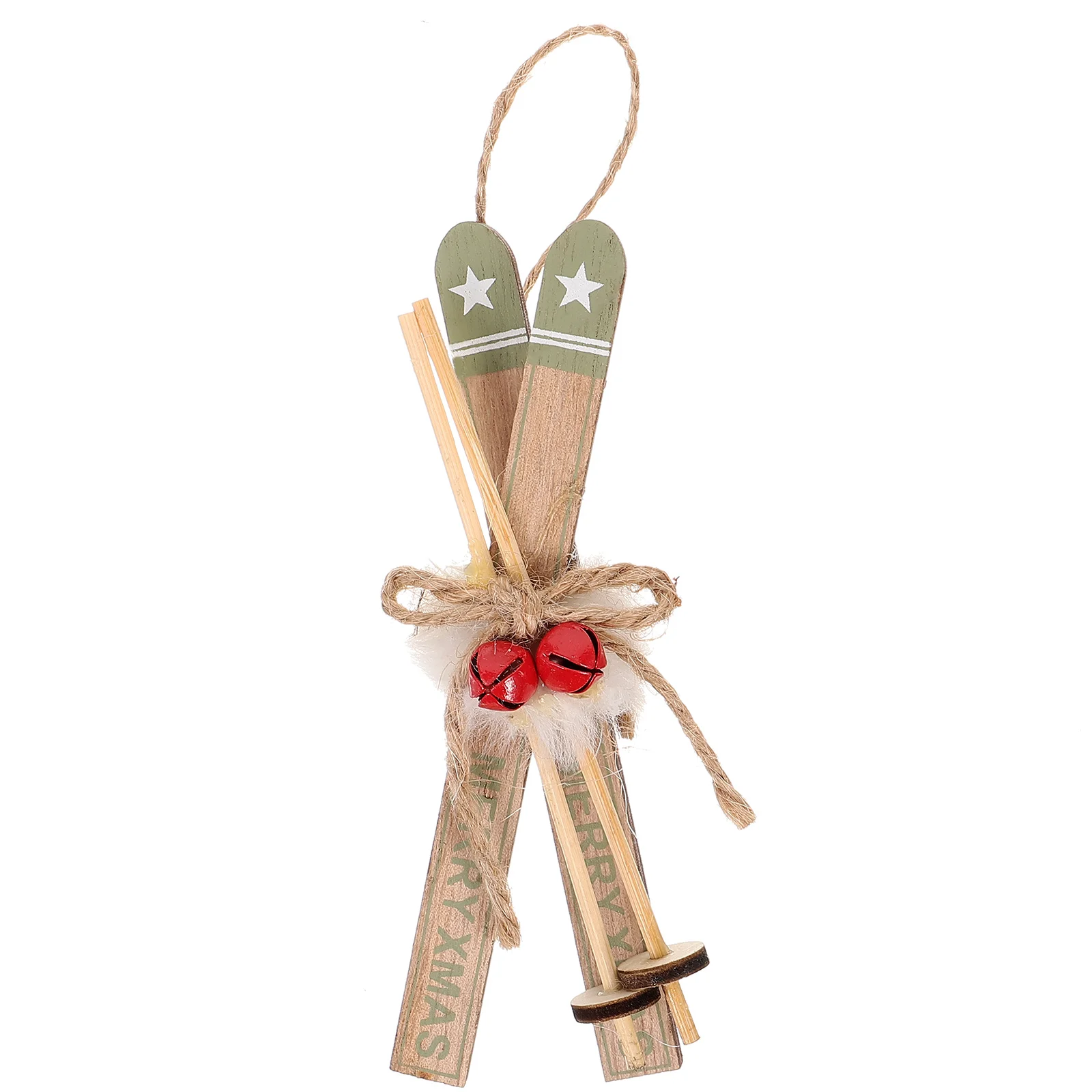 

Christmas Sled Ornaments Ski Xmas Ornament Mini Sleigh Snow Ski Hanging Christmas Tree Ornament Miniature Wood Christmas