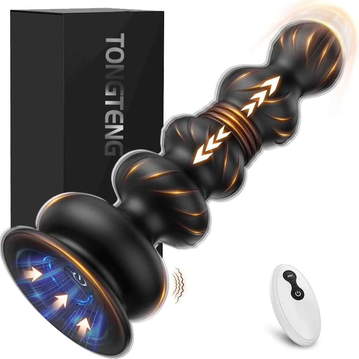 Thrusting Anal Beads Prostate Massager Anal Vibrator Toys Butt Plug Trainer Vibrating Thrusting Sex Toys for Men Women Adult