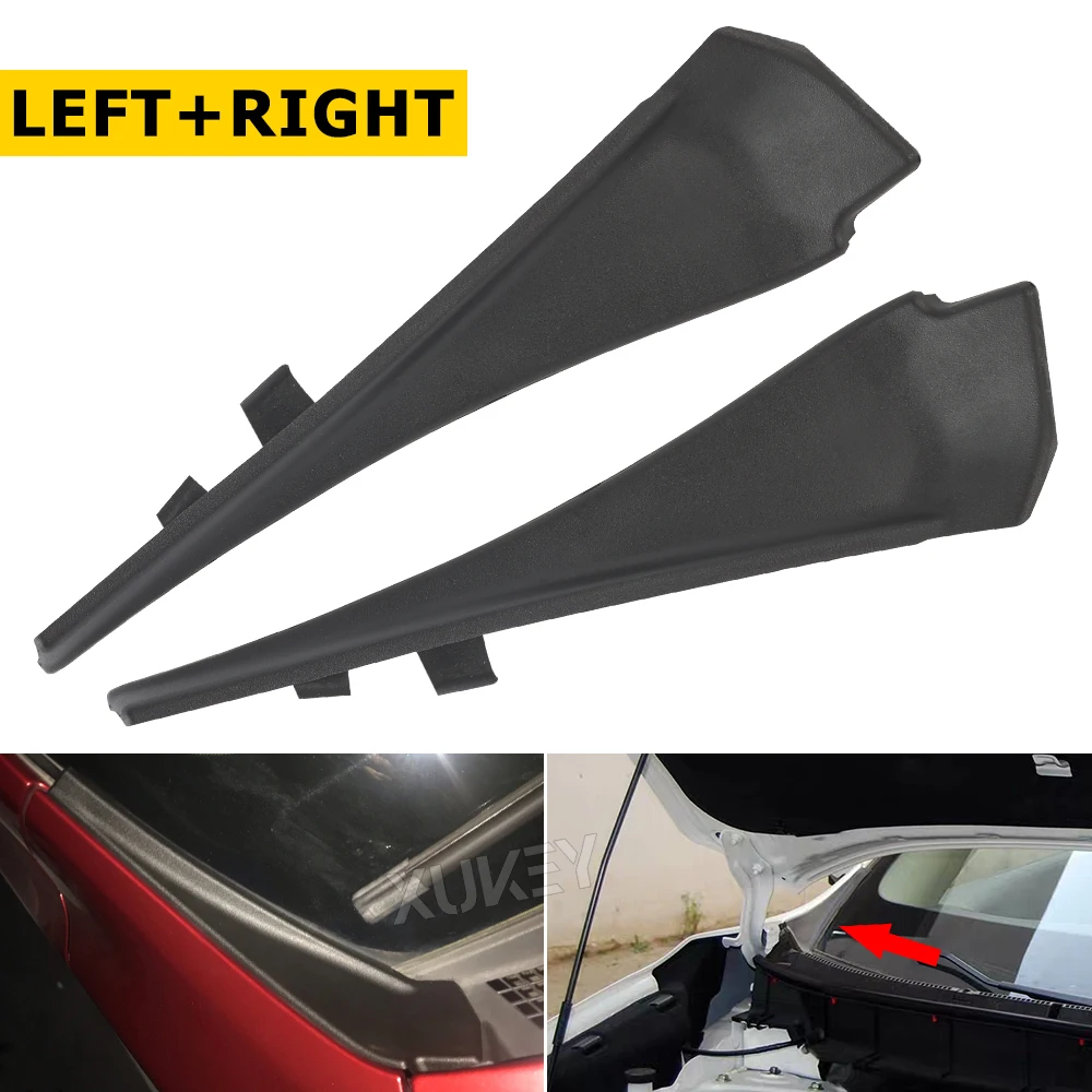 PairLeftRightBlackABSFrontWindshieldWiperSideCowlExtension