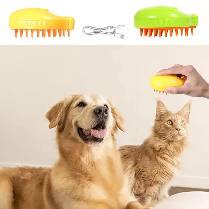 

Pet Steam Brush Cat Steam Brush Dog Massage Comb Puppy Electric Spray Comb Kitten Hair Removing and Grooming Brush Pet Supplies