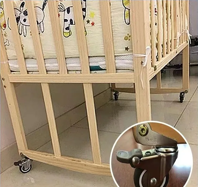 Ruote Con Freni 4 Pezzi - Gommate Per Presepe, Divani, Sedie, Rotelle 360° Silent - Foto 4