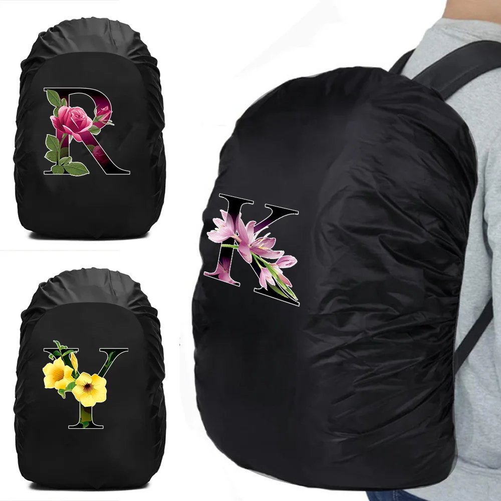 

Backpack Rain Cover Waterproof Outdoor Back Pack Dustproof Cover Raincover Case Bag 20-70L Protection Cover Flower-color Pattern
