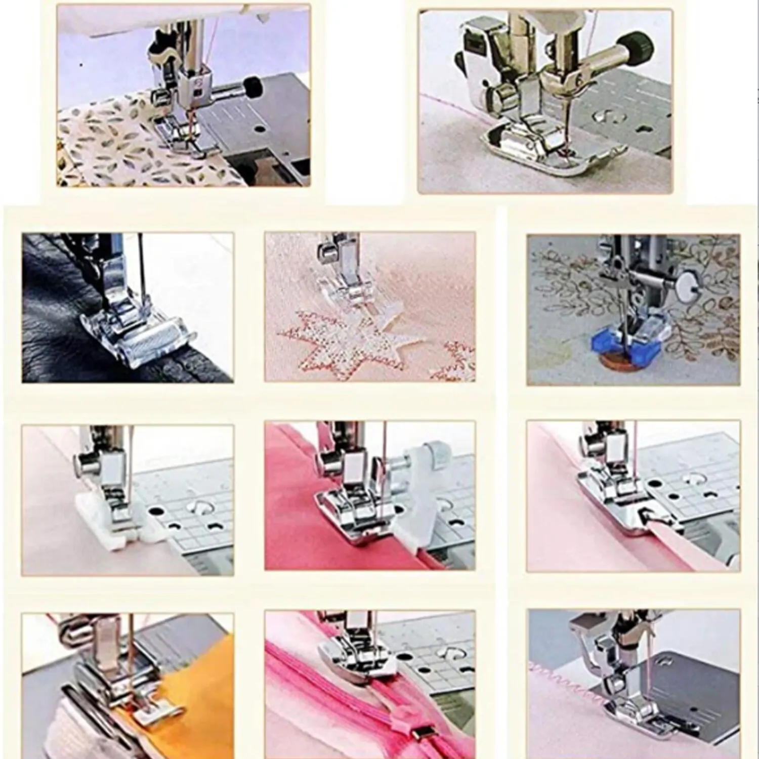 Sewing Machine Presser Feet 11 for Brother Singer Janome Babylock Kenmore Low Handle Sewing Machines