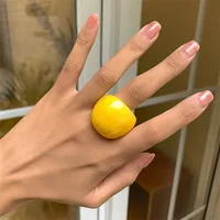Classic Candy Color Acrylic Ring Exaggerated Geometric Ring Hand Jewelry Wholesale Women's Accessories - Image 5