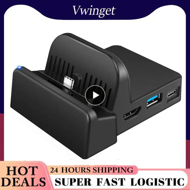 Convertitore Video Adattatore Compatibile Hdmi Per Switch Dock Station Di Ricarica Usb 3.0 Tipo C Dock Video Tv Portatile Per Switch