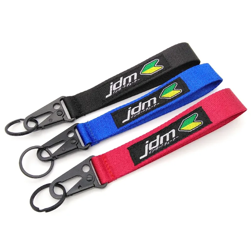 

Car Keychain Woven Label Nylon Lanyard Keyring Decoration For Jdm Honda Subaru Nissan Mazda Lexus Auto Motorcycle Accessories