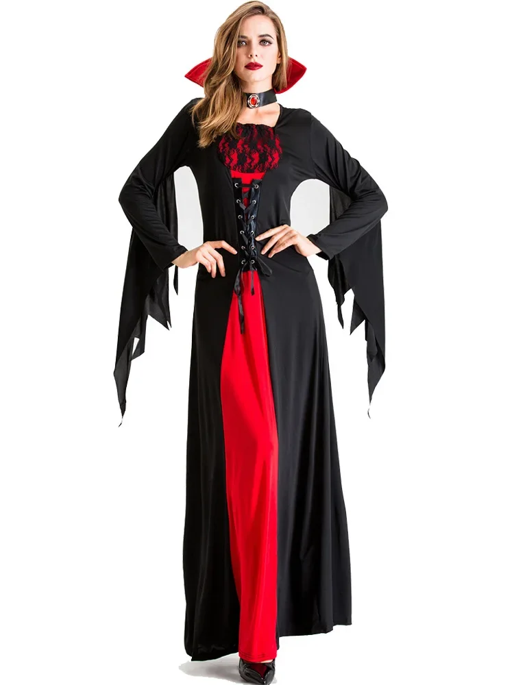 Halloween Cosplay Queen Dress Witch Devil Easter Adult Female Vampire Devil Costume