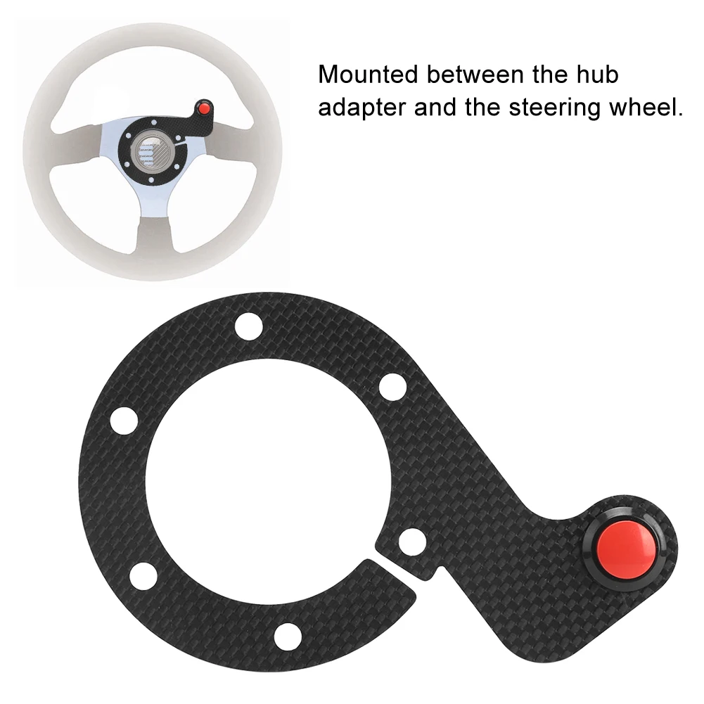 Horn Switch Steering Wheel Switch Carbon Fiber External Horn Button Kits 6 Bolts Dual Button For MOMO/OMP/Nardi/Sparco Steering Wheel