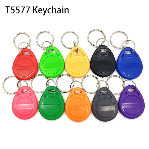 T5577 125KHZ RFID 복사기 근접 재기록 가능 키체인, 휴대폰 스티커, 화이트보드 복제 카드 재기록 가능, 10 개 2