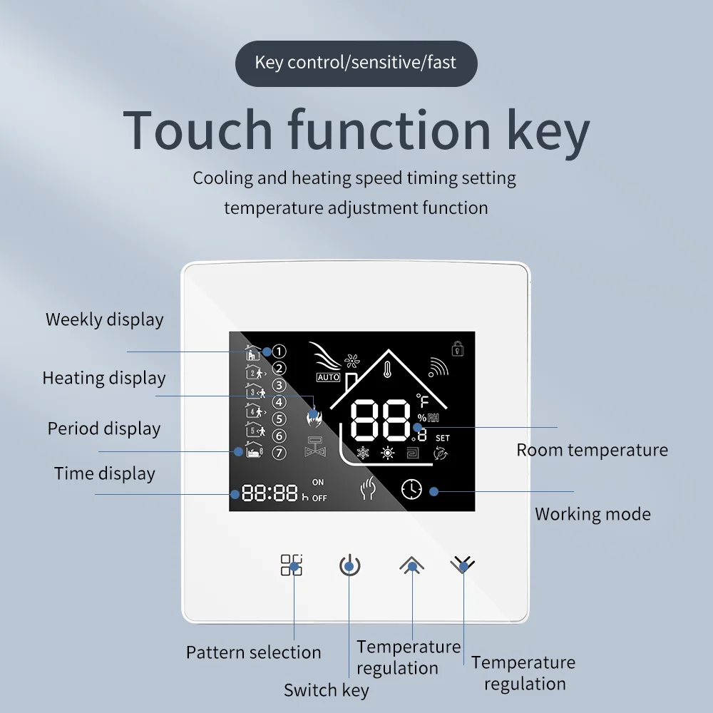 Tuya Smart WiFi Thermostat 16A Warm Electric Floor
